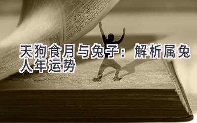  天狗食月与兔子：解析属兔人2020年运势 