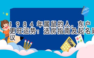  1984年属鼠的人，东户更旺运势：选房指南及起名建议 