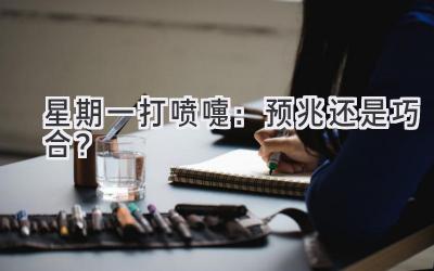  星期一打喷嚏：预兆还是巧合？ 