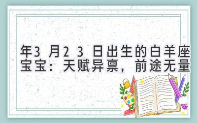  2020年3月23日出生的白羊座宝宝：天赋异禀，前途无量 