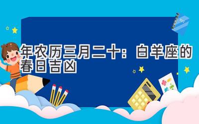  2020年农历三月二十：白羊座的春日吉凶 